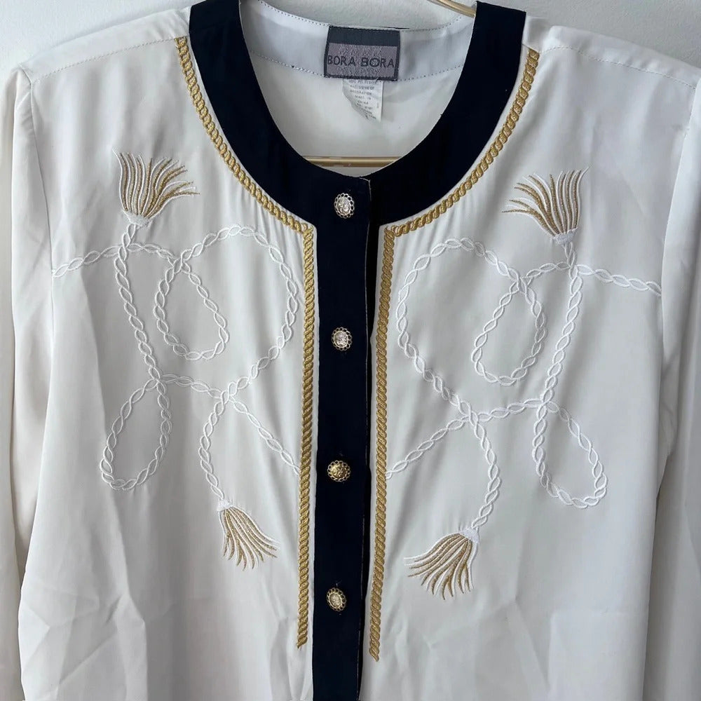 Bora Bora Vintage Blouse Button Down