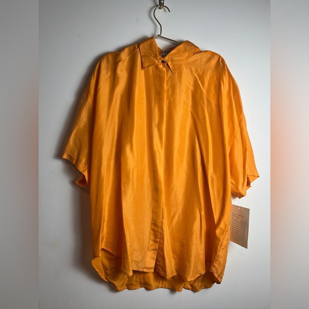 Vintage NWT Sheba Orange Women's Blouse  Washable Silk
