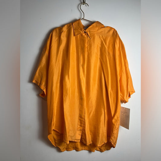 Vintage NWT Sheba Orange Women's Blouse  Washable Silk