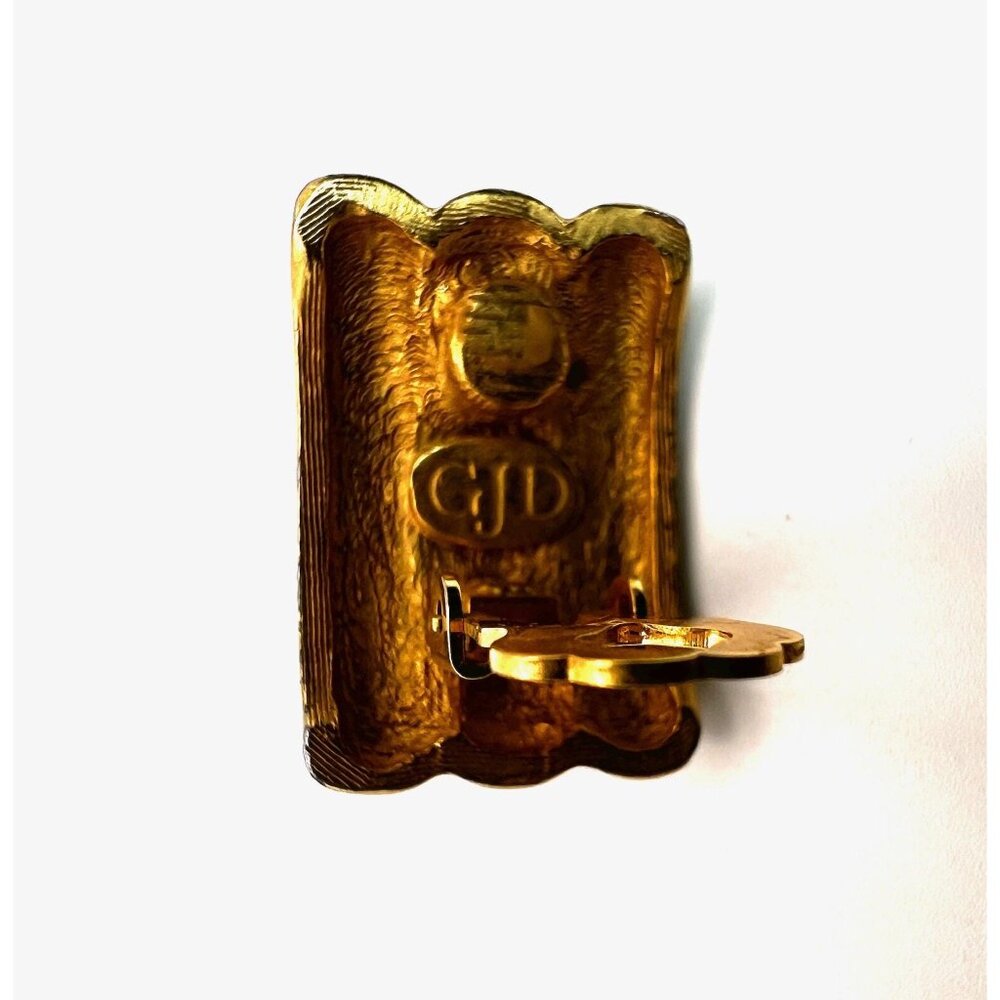 Vintage Gemstone Clip on Earrings
