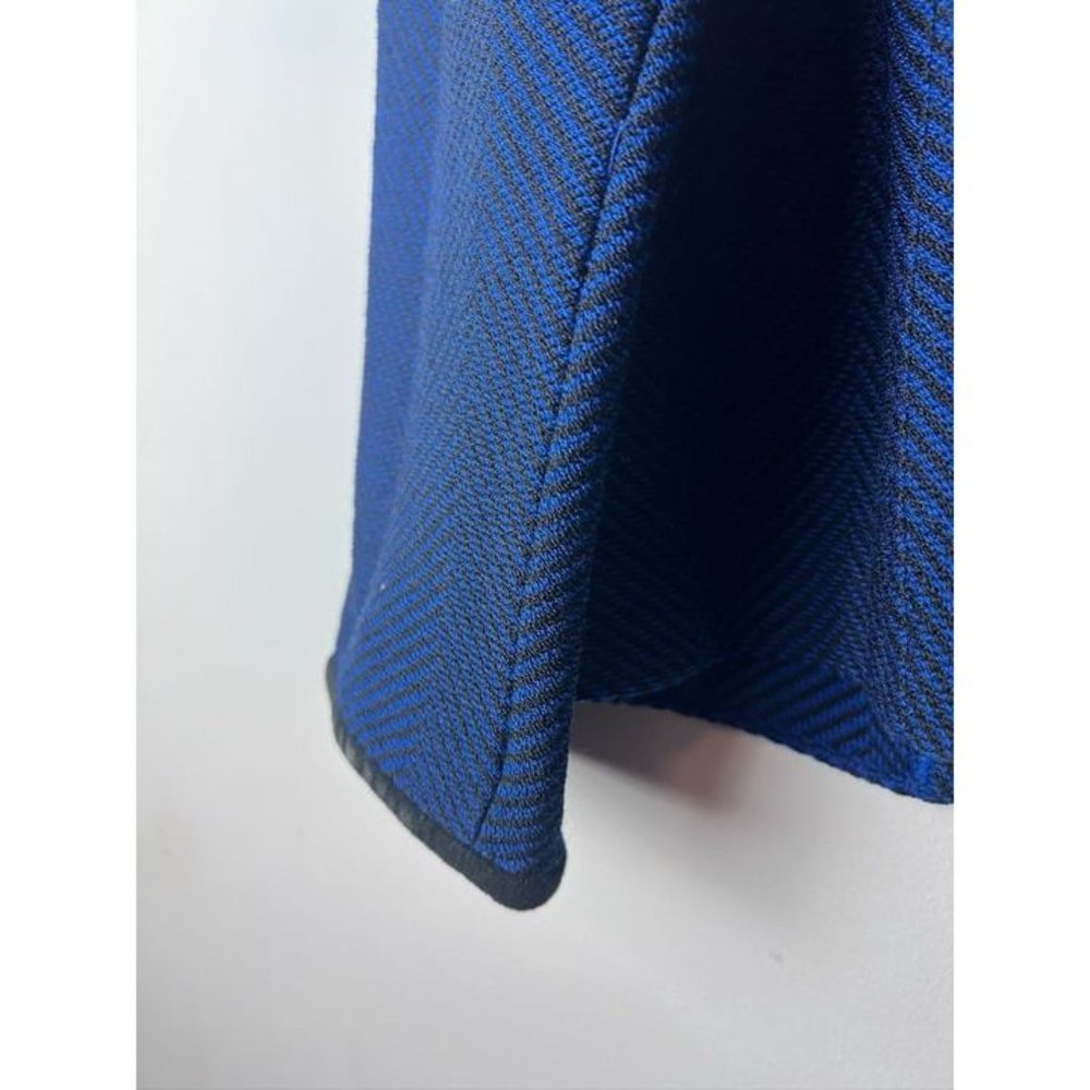 St. John Vintage Black Blue Chevron Blazer Jacket 2000s