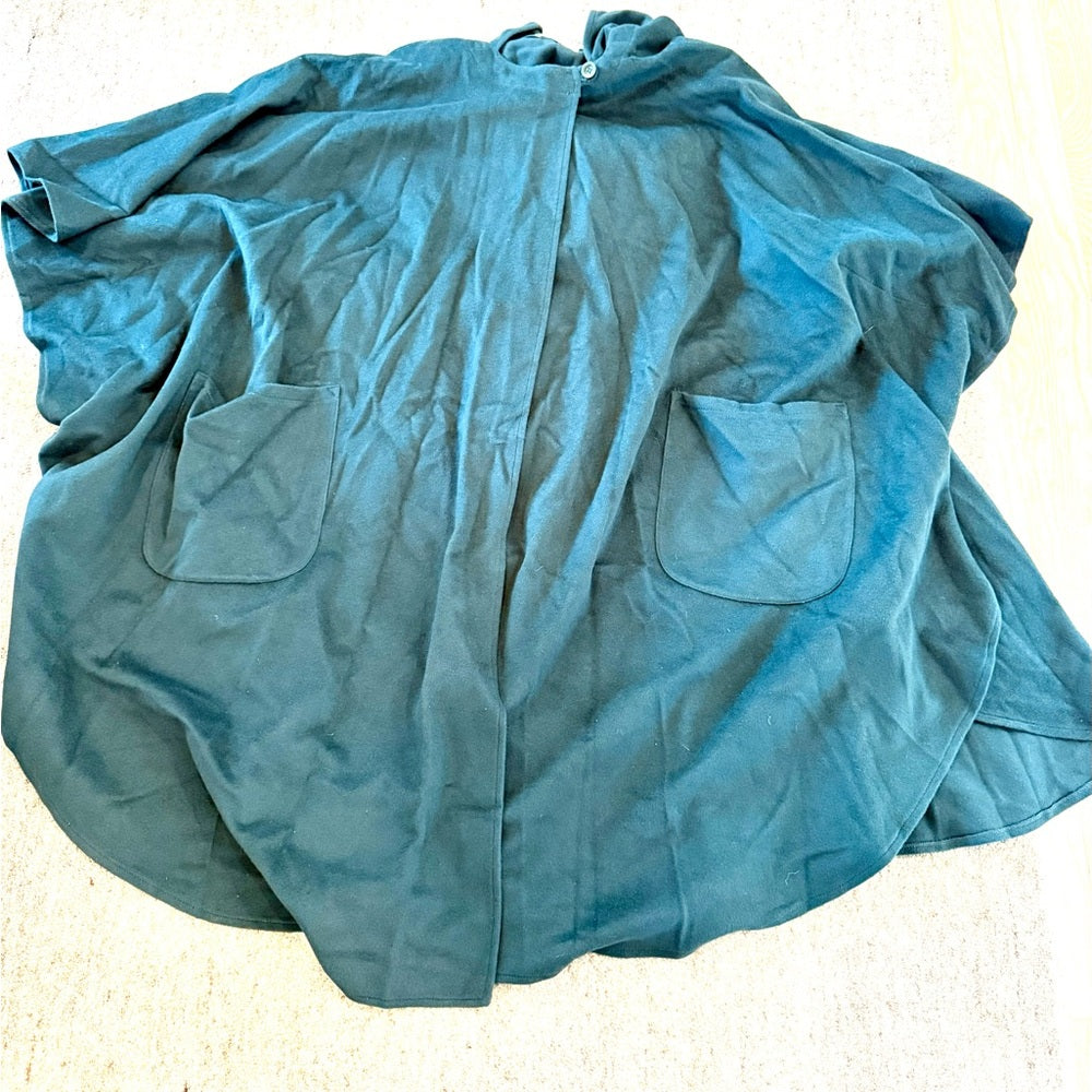 Hourihan by Jimmy Hourihan made in Ireland forrest green wool and cashmere cape