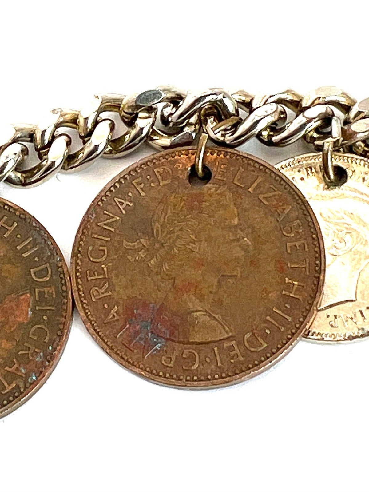 Coin Charm Bracelet Vintage