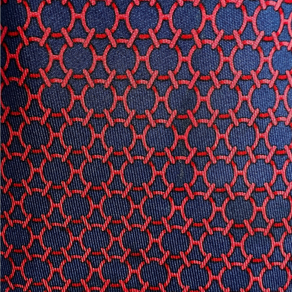 Authentic Hermes Geometric Silk Tie